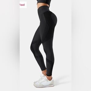 New FANKA Black Body Sculpt Leggings Sz Medium